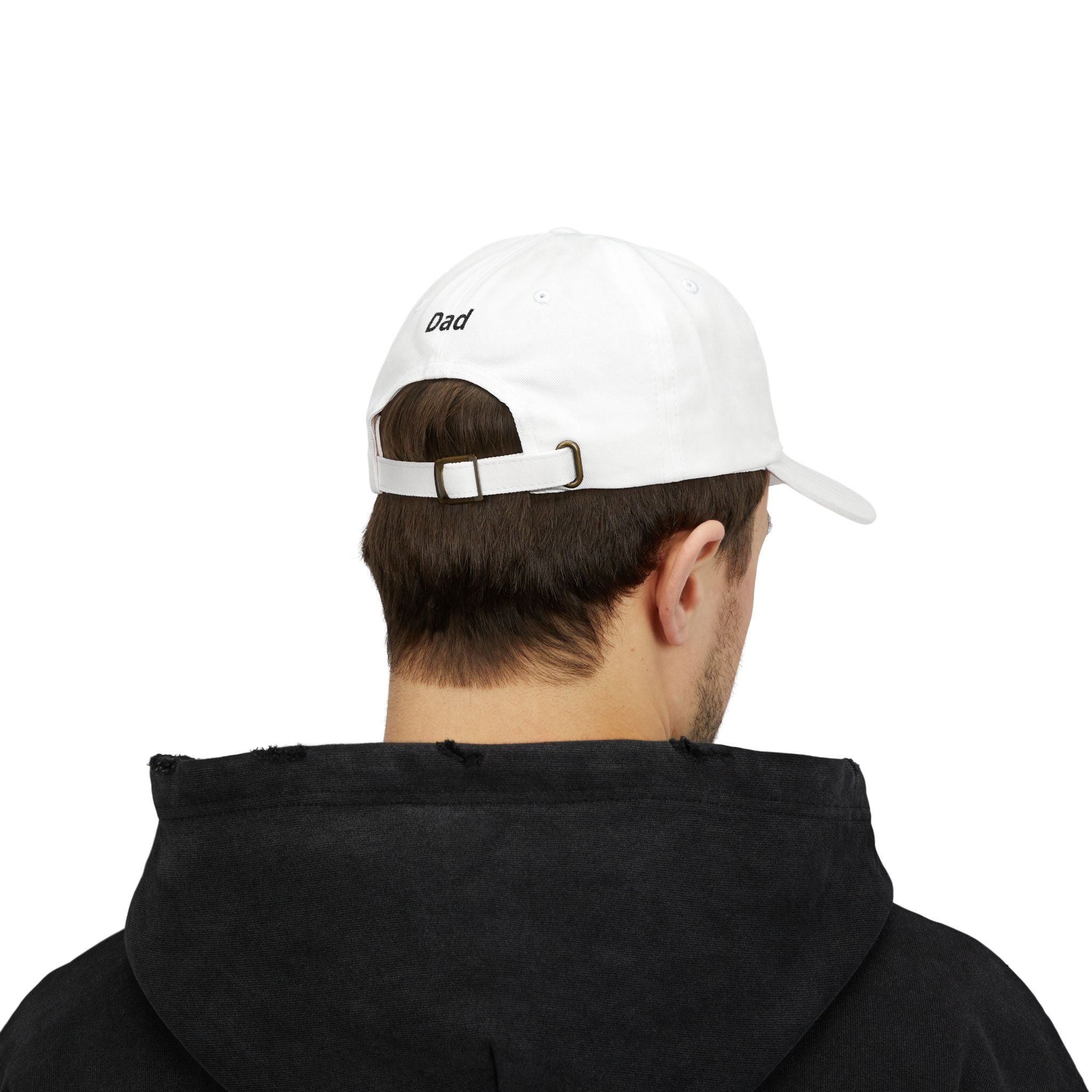 Back of adjustable America 250 patriotic dad cap