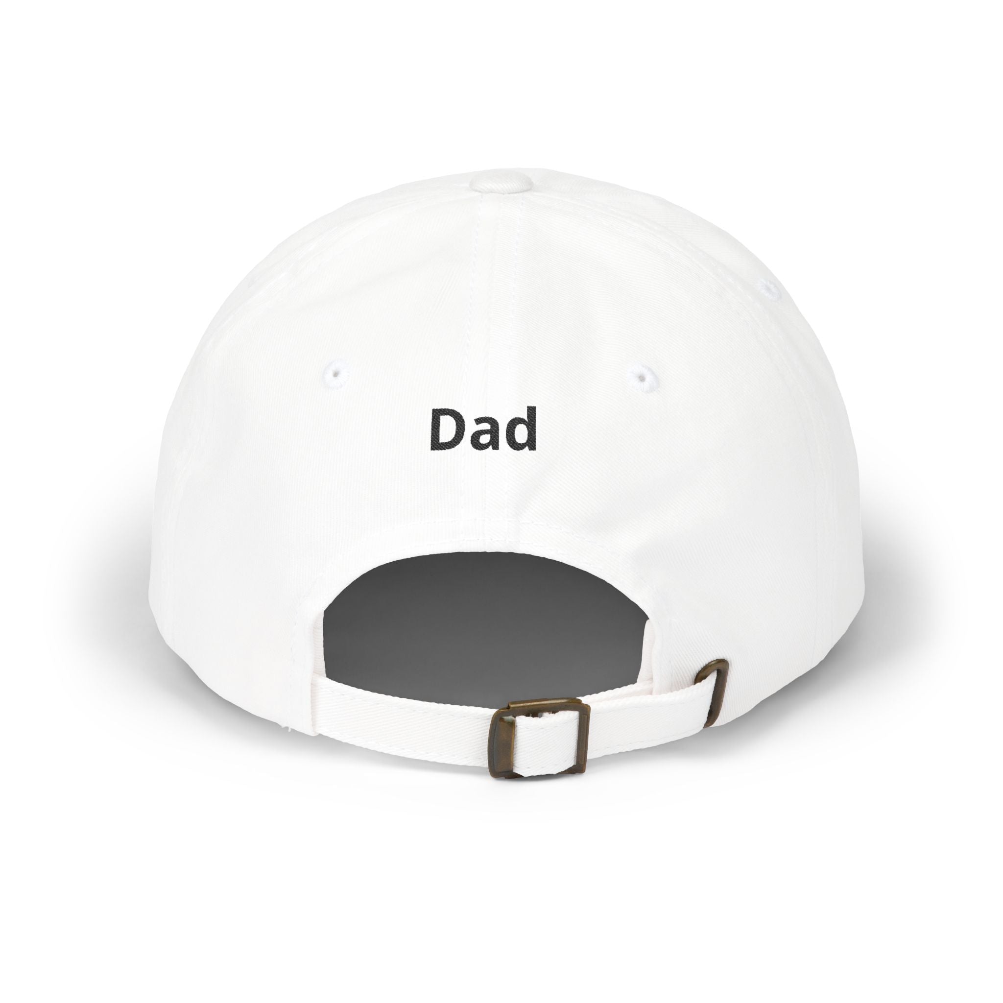 Side view of patriotic America 250 baseball cap in white