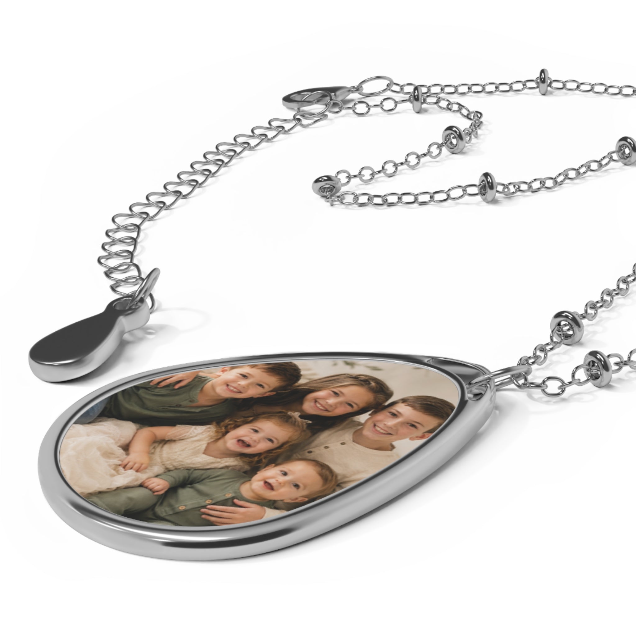 Personalized children's photo pendant keepsake necklace for mom or grandma