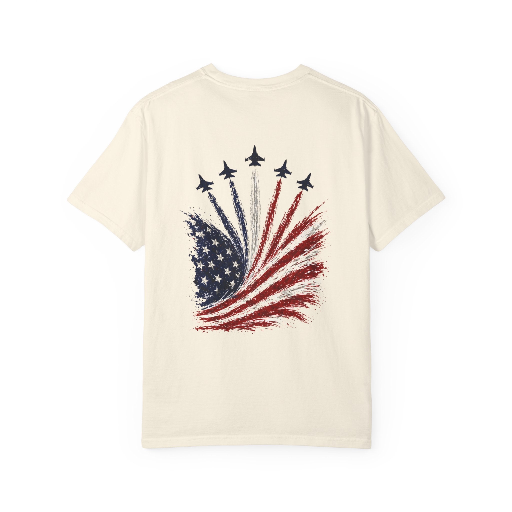 Personalized America 1776 shirt on a hanger
