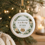 Design template for the baby announcement Christmas ornament
