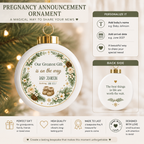 Personalization template showing the name and date placement on the ornament