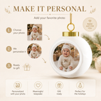 Personalized Baby Photo Christmas Ball Ornament - Jessify Gifts