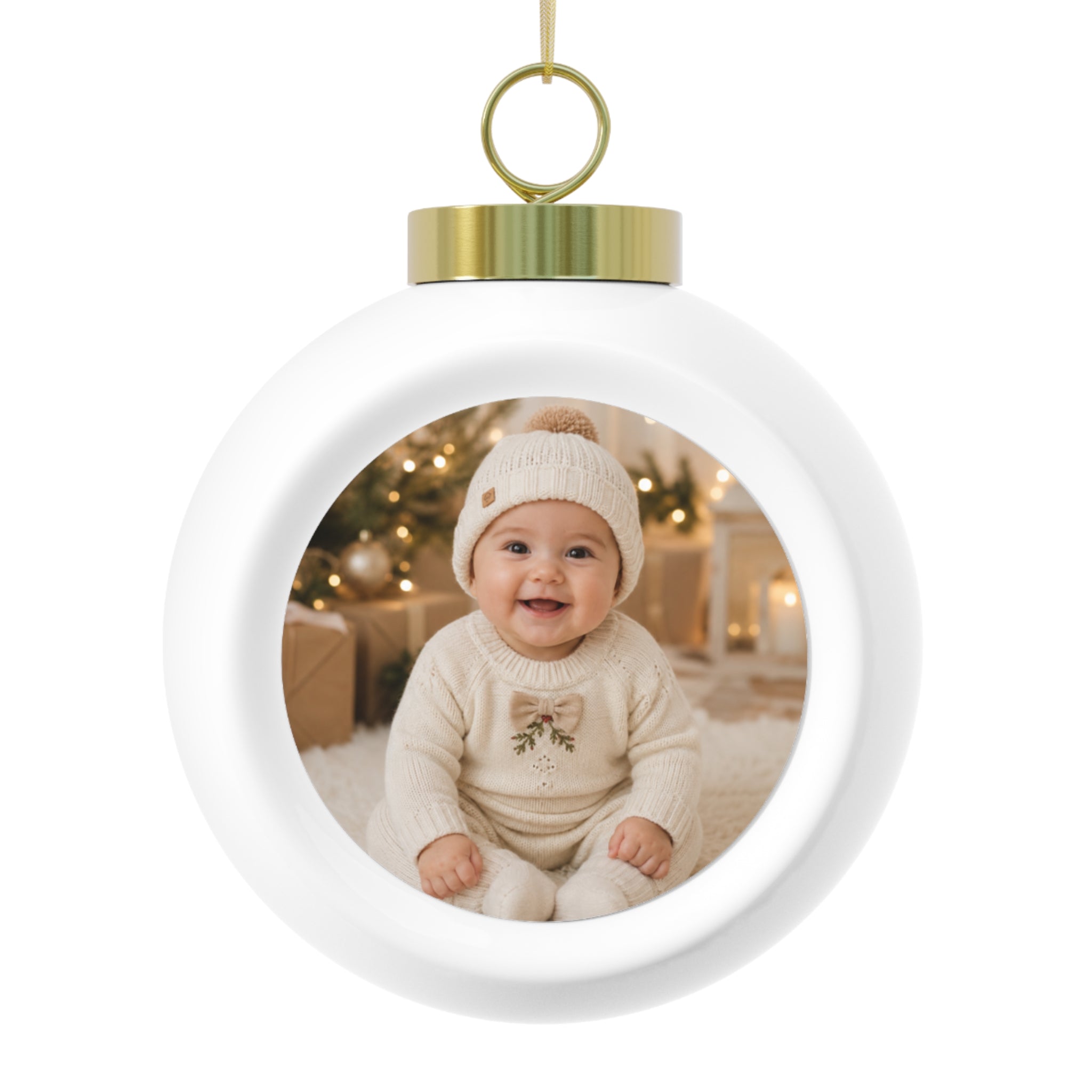 Personalized Baby Photo Christmas Ball Ornament - Jessify Gifts