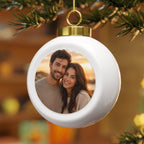 Personalized Couple Photo Christmas Ball Ornament - Jessify Gifts