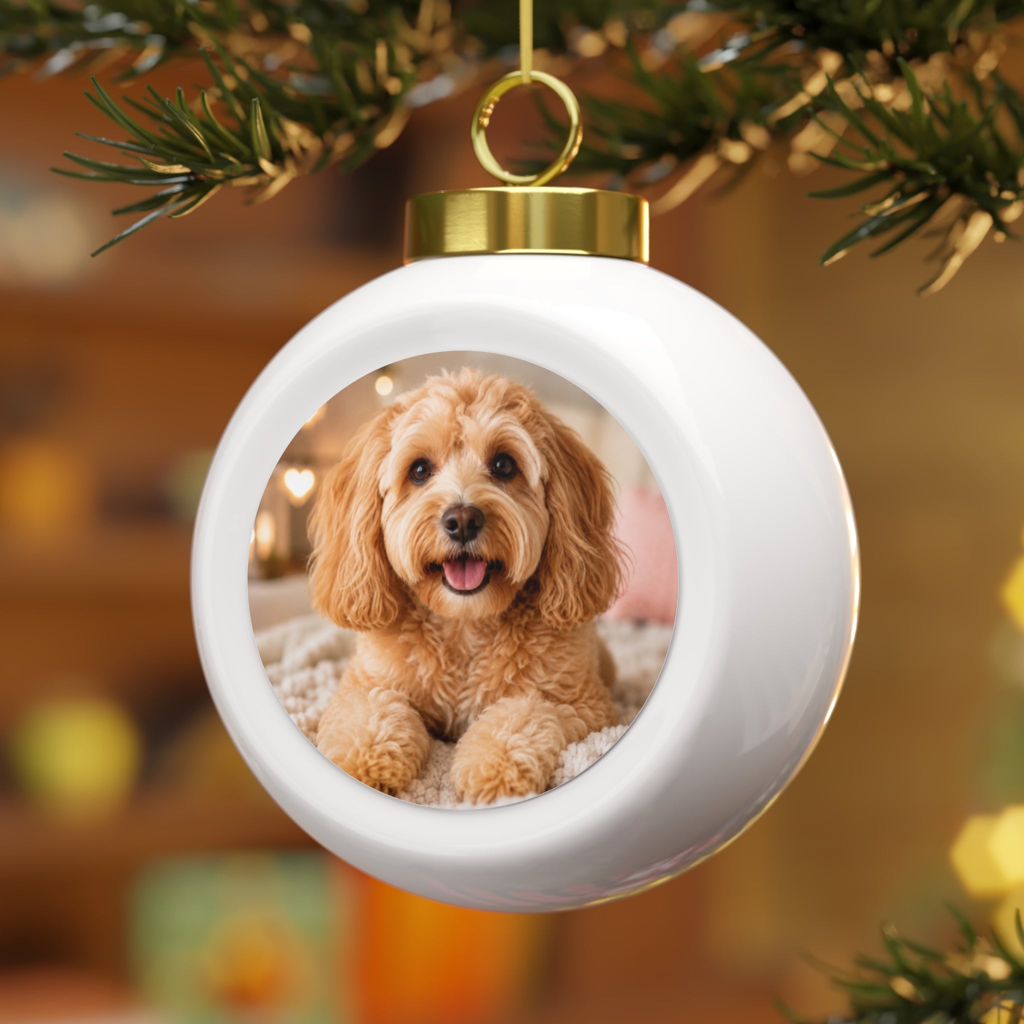 Personalized Dog Photo Christmas Ball Ornament - Jessify Gifts