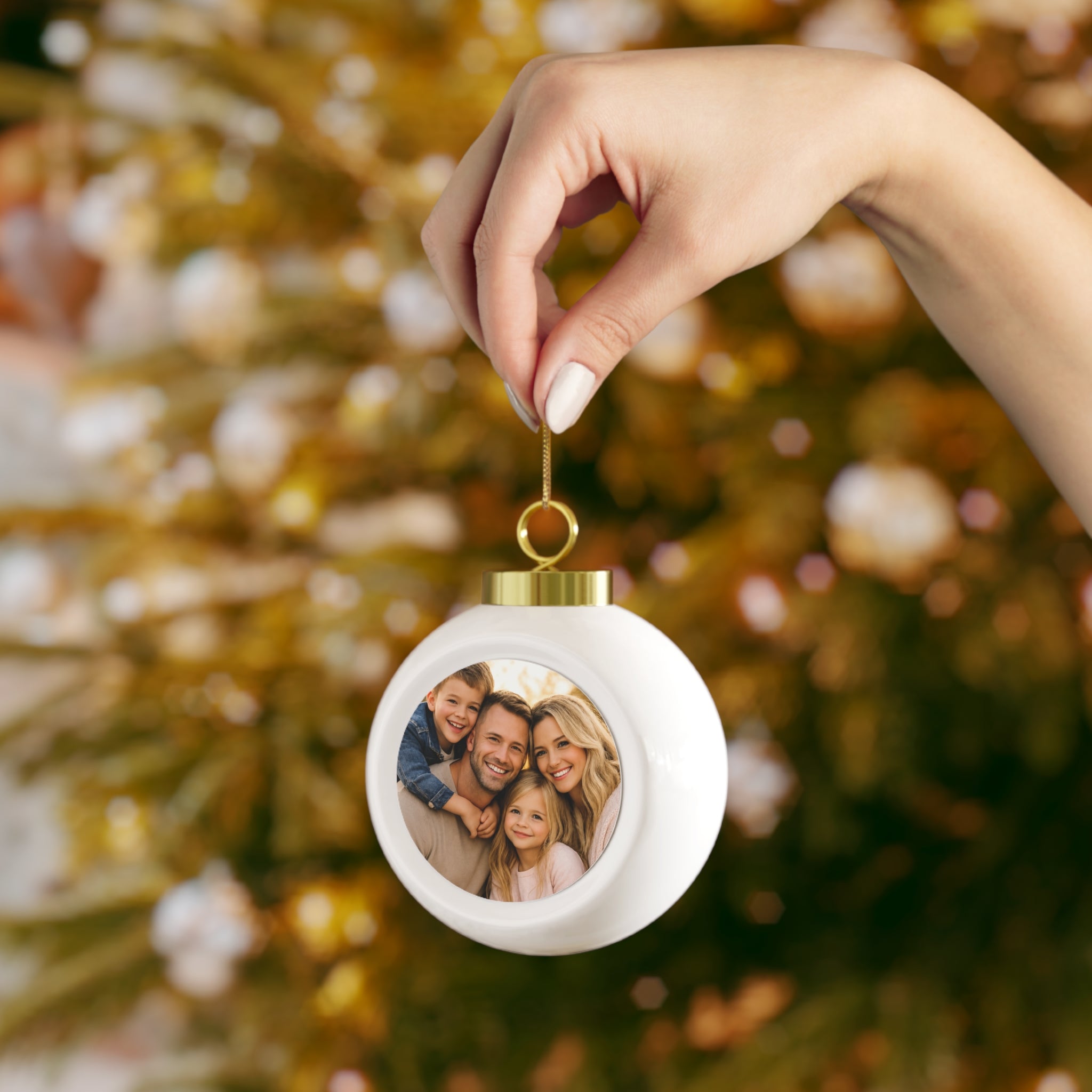 Personalized Family Keepsake Christmas Ball Ornament - Jessify Gifts