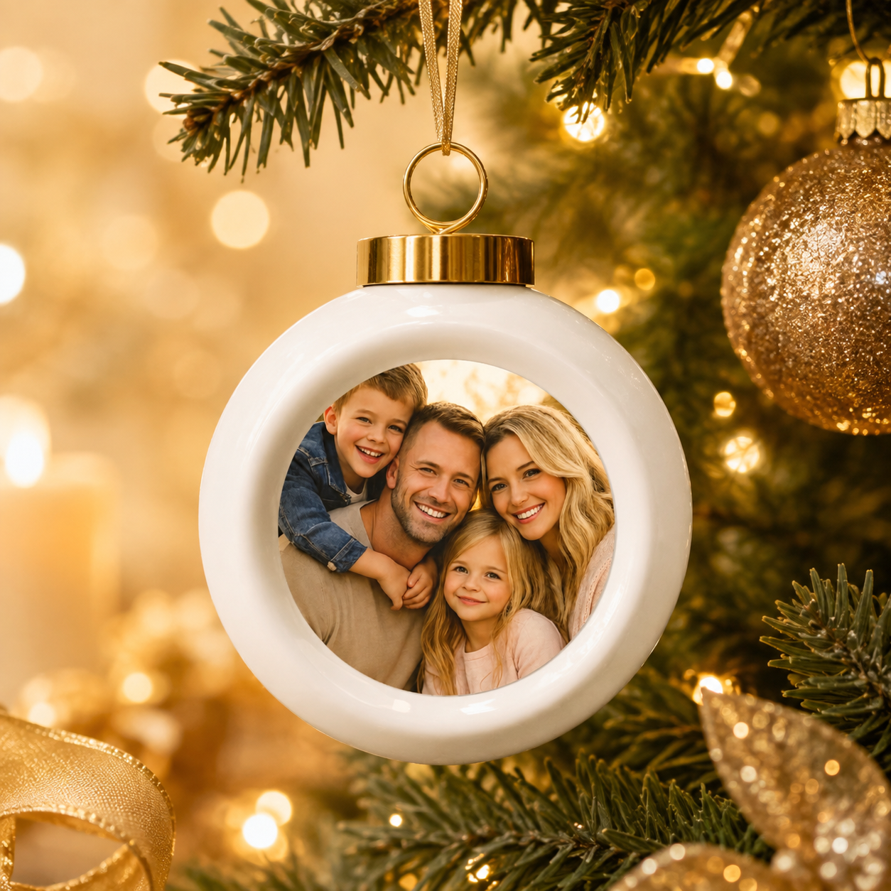 Personalized Family Keepsake Christmas Ball Ornament - Jessify Gifts