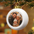 Personalized Family Photo Christmas Ball Ornament - Jessify Gifts
