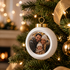 Personalized Family Photo Christmas Ball Ornament - Jessify Gifts