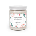 Personalized teacher appreciation candle with a floral label reading the best teachers light a fire within
