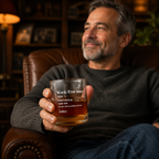 Wraparound 'Work-Free Since' print design for a personalized retirement glass